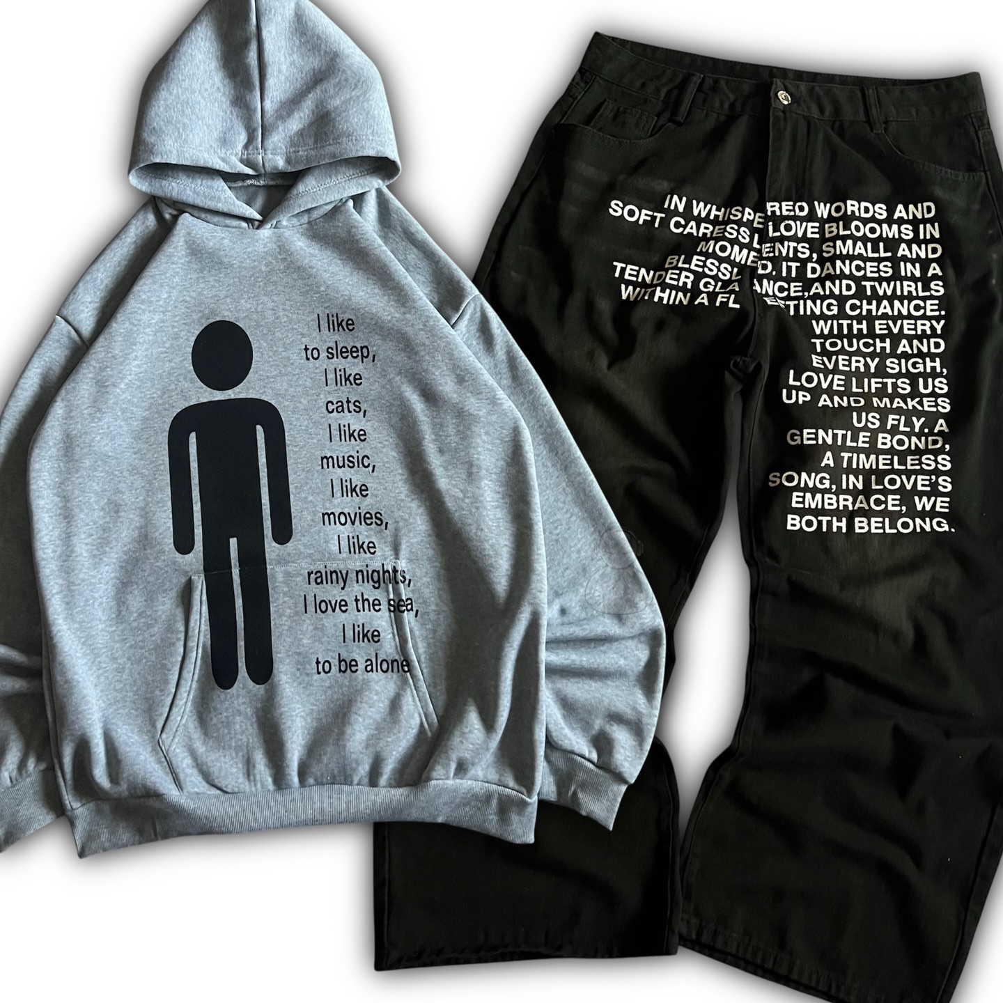 Women And Men Fashion - American Pattern Letter Jeans Y2K Men