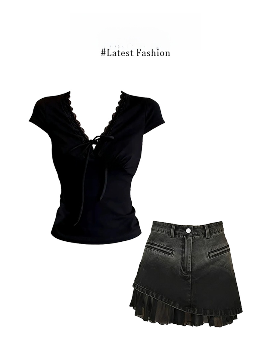 Women'S Young Fashion - Parkyeon Pure Desire Spliced T-Shirt with