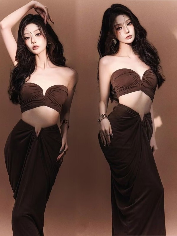 Women'S Young Fashion - Fashionable Slimming Bridesmaid Dress Set Sexy