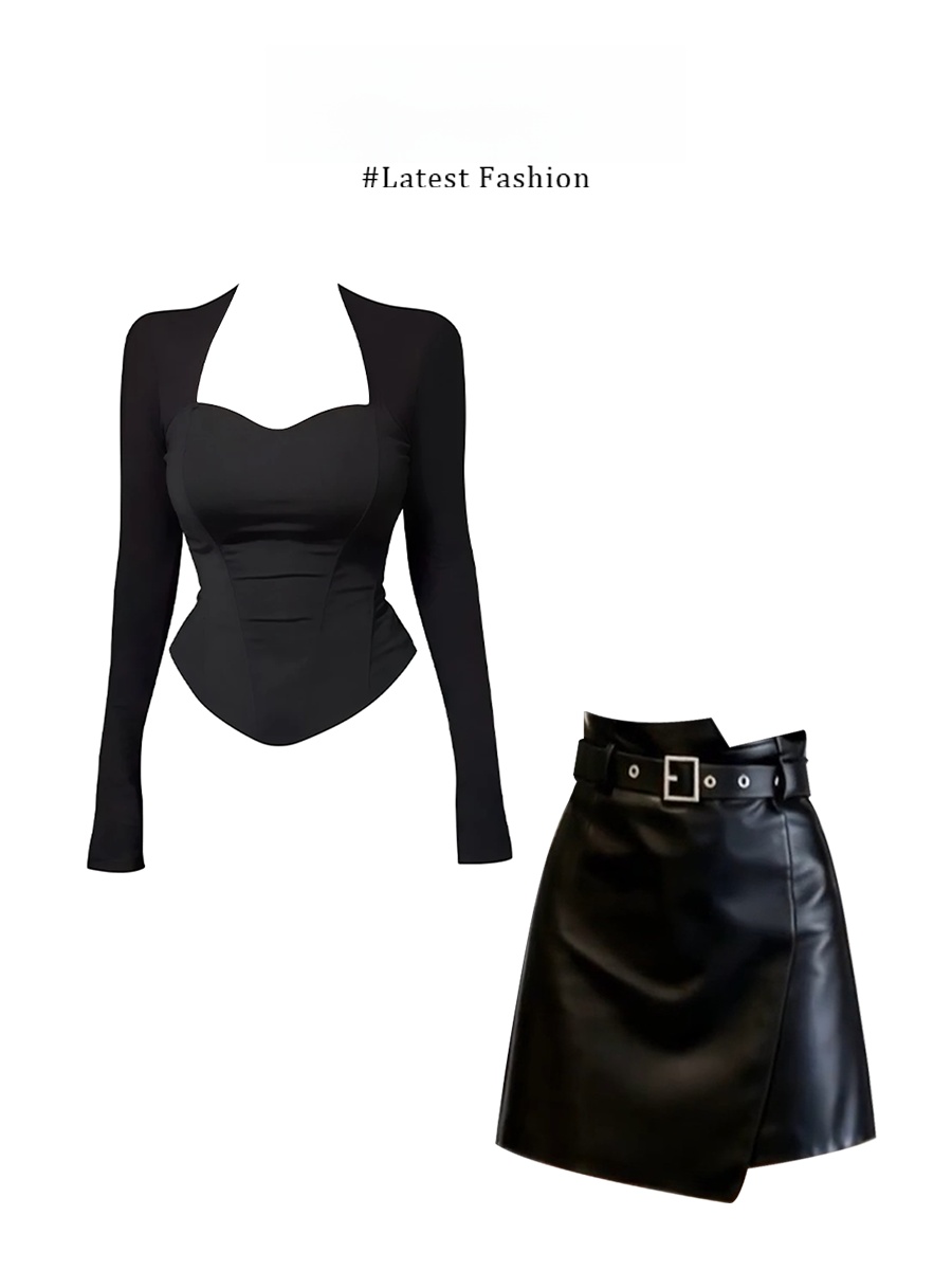 Women'S Young Fashion - Parkyeon Korean Style Sexy Black Long