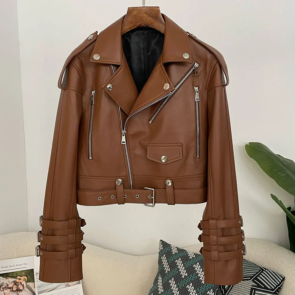 Women's Genuine Leather Utilit - Women'S Fashion Utility Jacket ulasan dan harga
