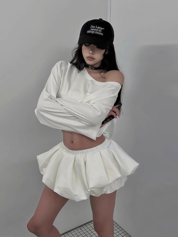 2025 Harajuku Fashion Design C - Asymmetric Top Women ulasan dan harga