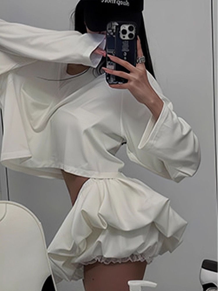 2025 Harajuku Fashion Design C - Asymmetric Top Women ulasan dan harga