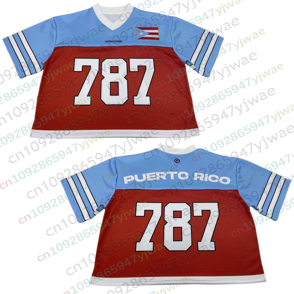 Puerto Rico Oversized Jersey P - Women'S Fashion Rugby Shirt ulasan dan harga