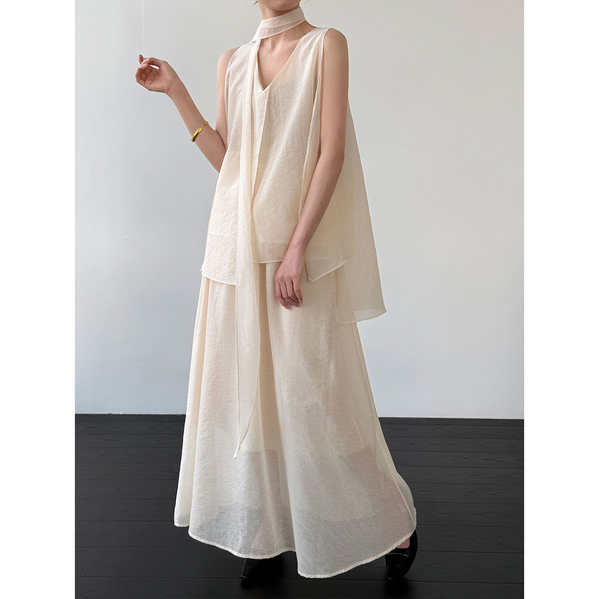 2026 Women Lace-Up V-Neck Slee - Women'S Fashion Trends Spring 2026 ulasan dan harga