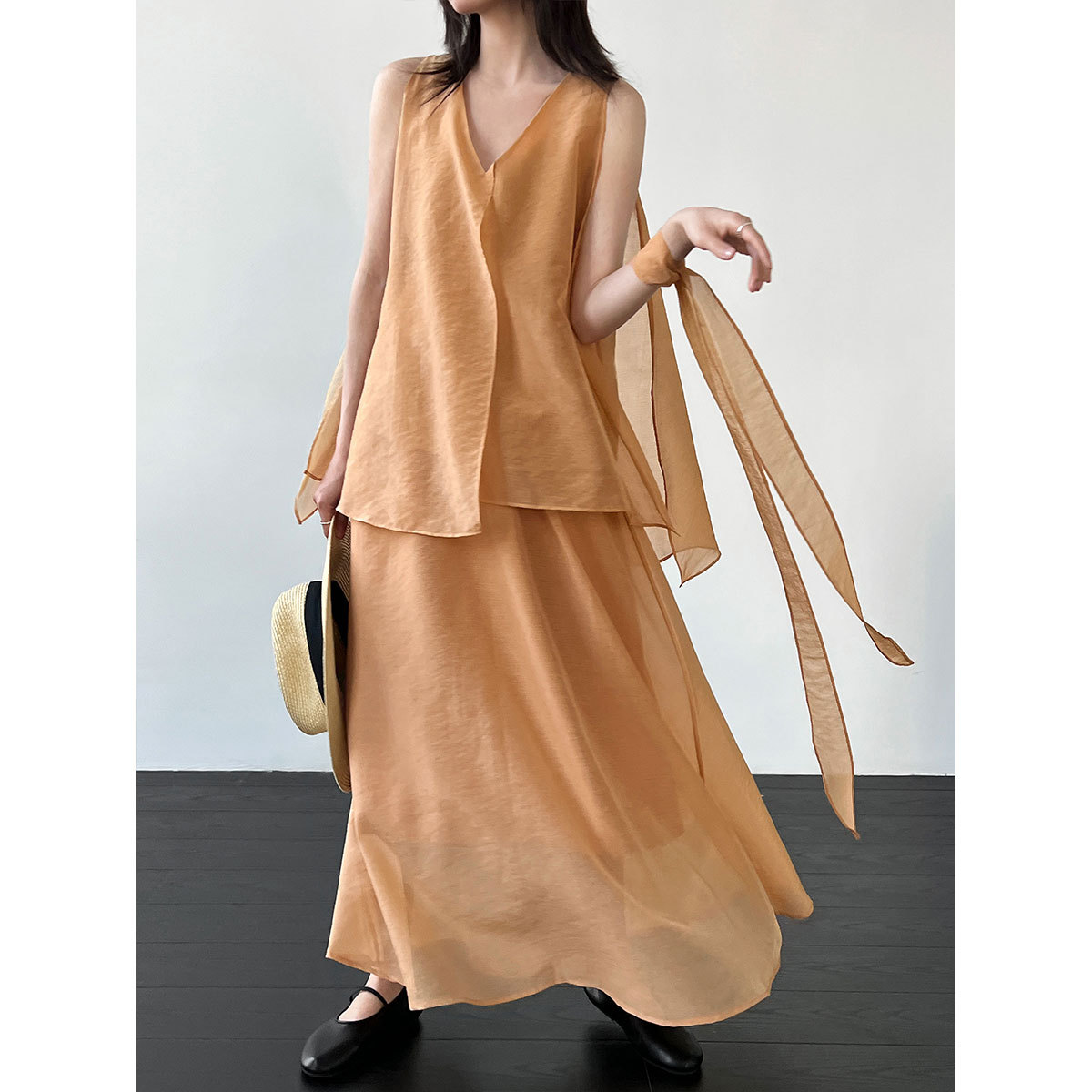 2026 Women Lace-Up V-Neck Slee - Women'S Fashion Trends Spring 2026 ulasan dan harga