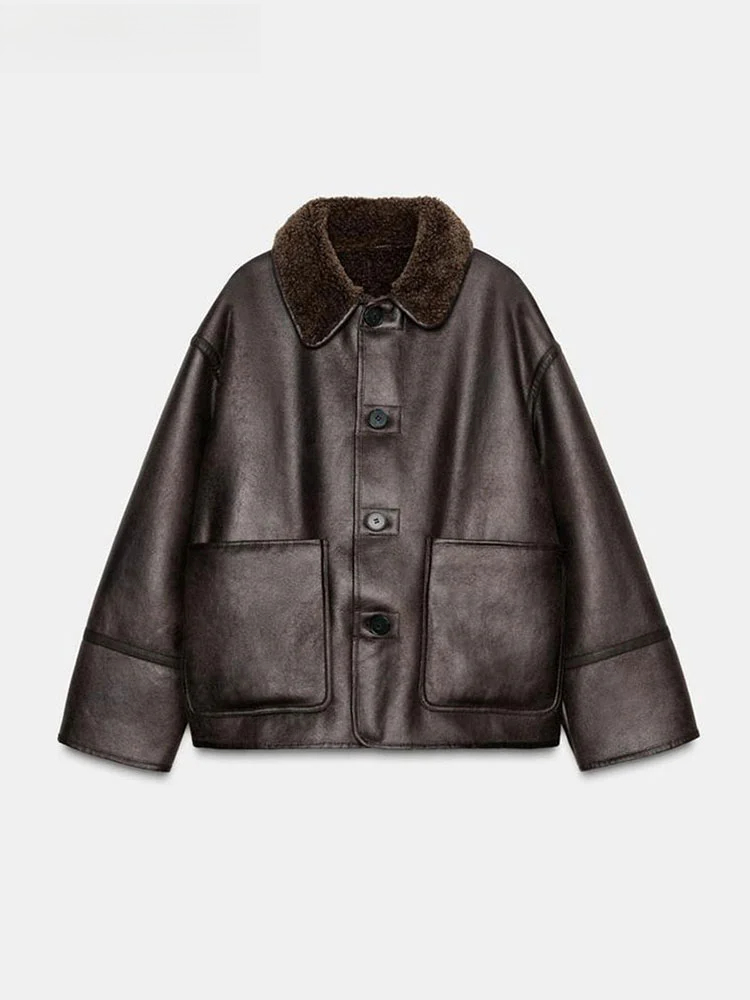 Fashion Double Sided Solid Jac - Women'S Fashion Utility Jacket ulasan dan harga