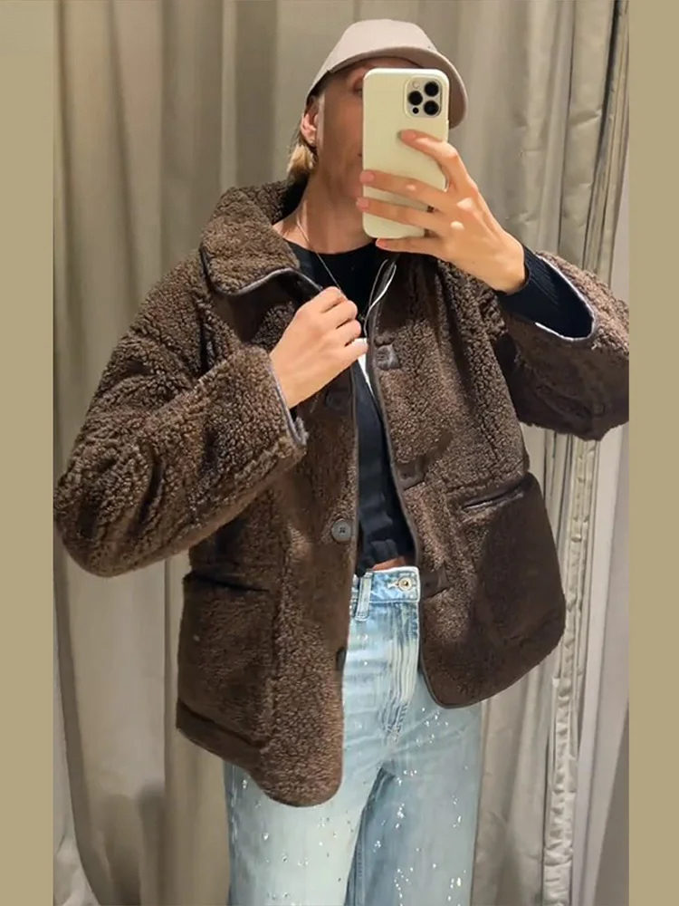 Fashion Double Sided Solid Jac - Women'S Fashion Utility Jacket ulasan dan harga