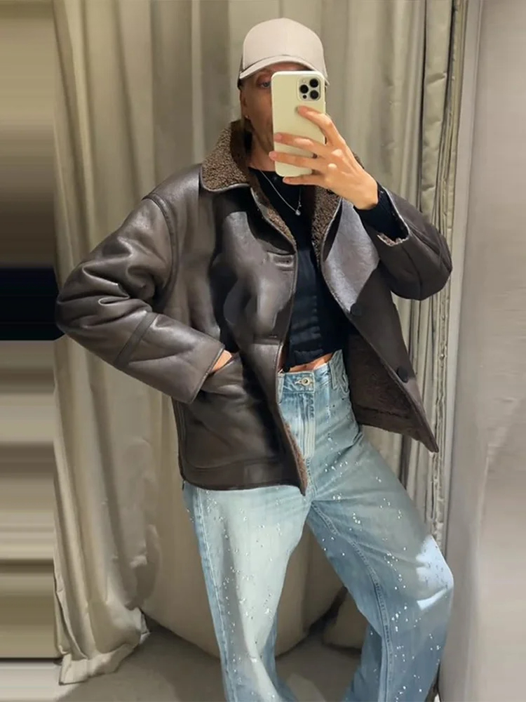Fashion Double Sided Solid Jac - Women'S Fashion Utility Jacket ulasan dan harga