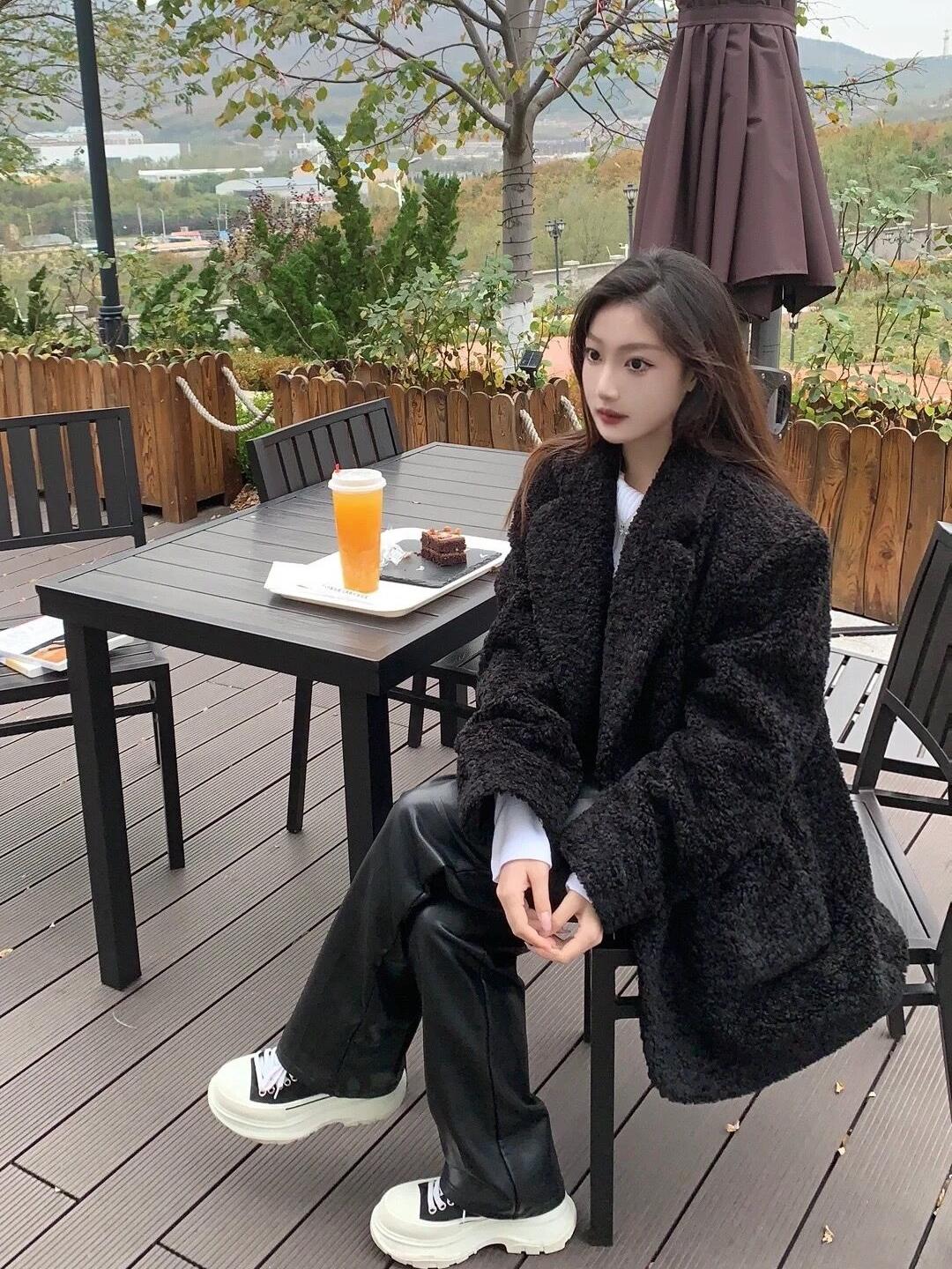 Lamb Wool Jacket Spring Woman  - Women'S Fashion Utility Jacket ulasan dan harga
