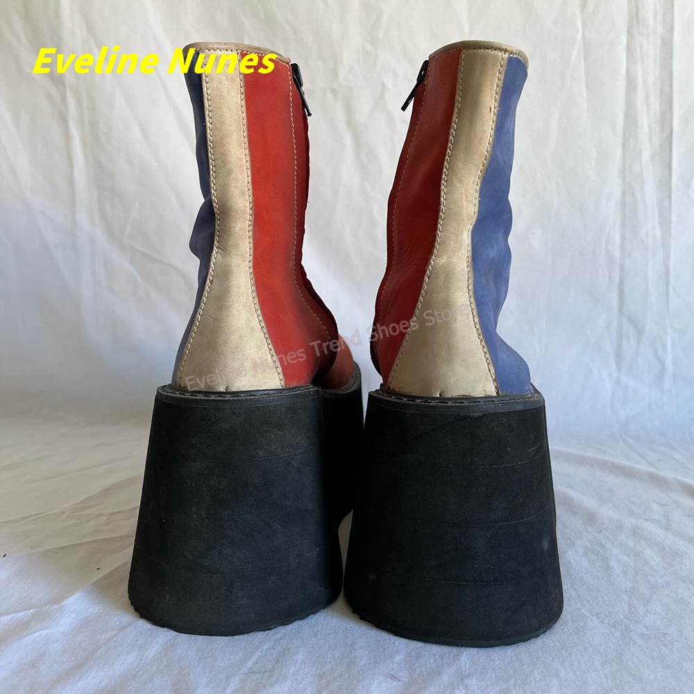 Y2K Red Blue Platform Ankle Bo - Women'S Fashion Trends Spring 2026 ulasan dan harga