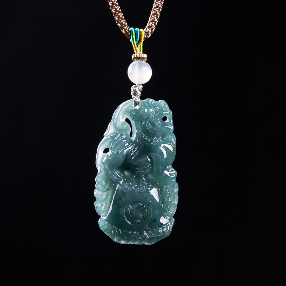 Burmese Jadeite Pixiu Pendant  - Women Fashion Designer ulasan dan harga