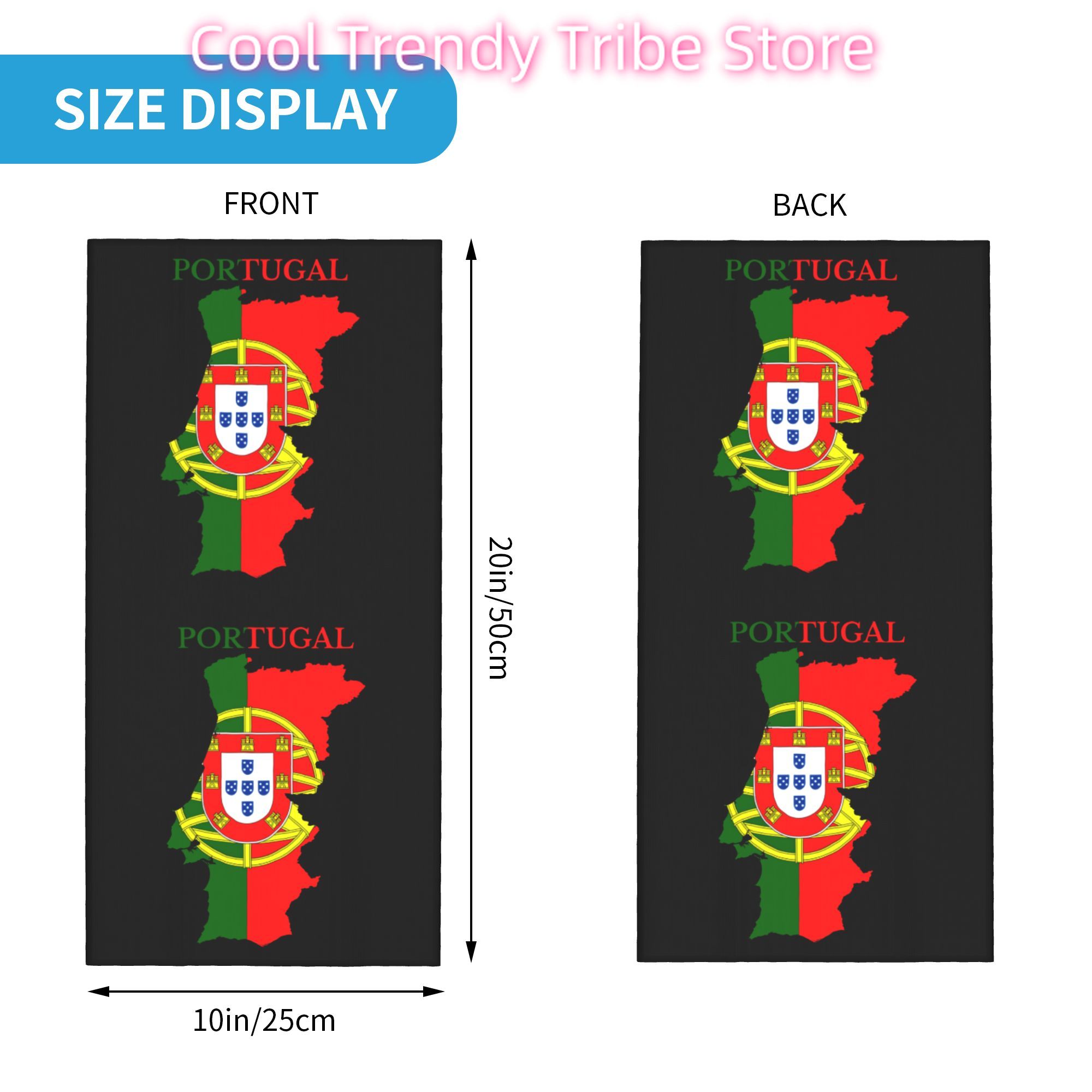 Custom Portugal Flag Map Banda - Women'S Fashion Portugal ulasan dan harga