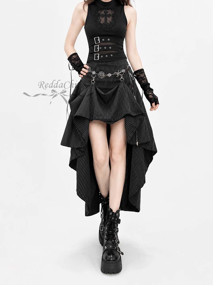 REDDACHiC Gothic Cross Tank To - Asymmetric Top Women ulasan dan harga