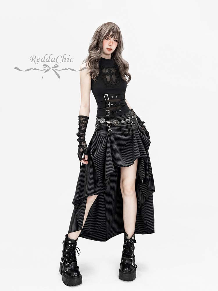 REDDACHiC Gothic Cross Tank To - Asymmetric Top Women ulasan dan harga