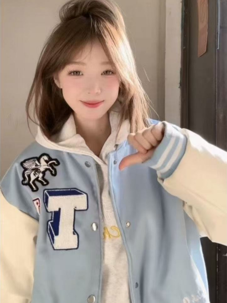 Baseball Jackets Kpop Womens A - Women'S Fashion Utility Jacket ulasan dan harga