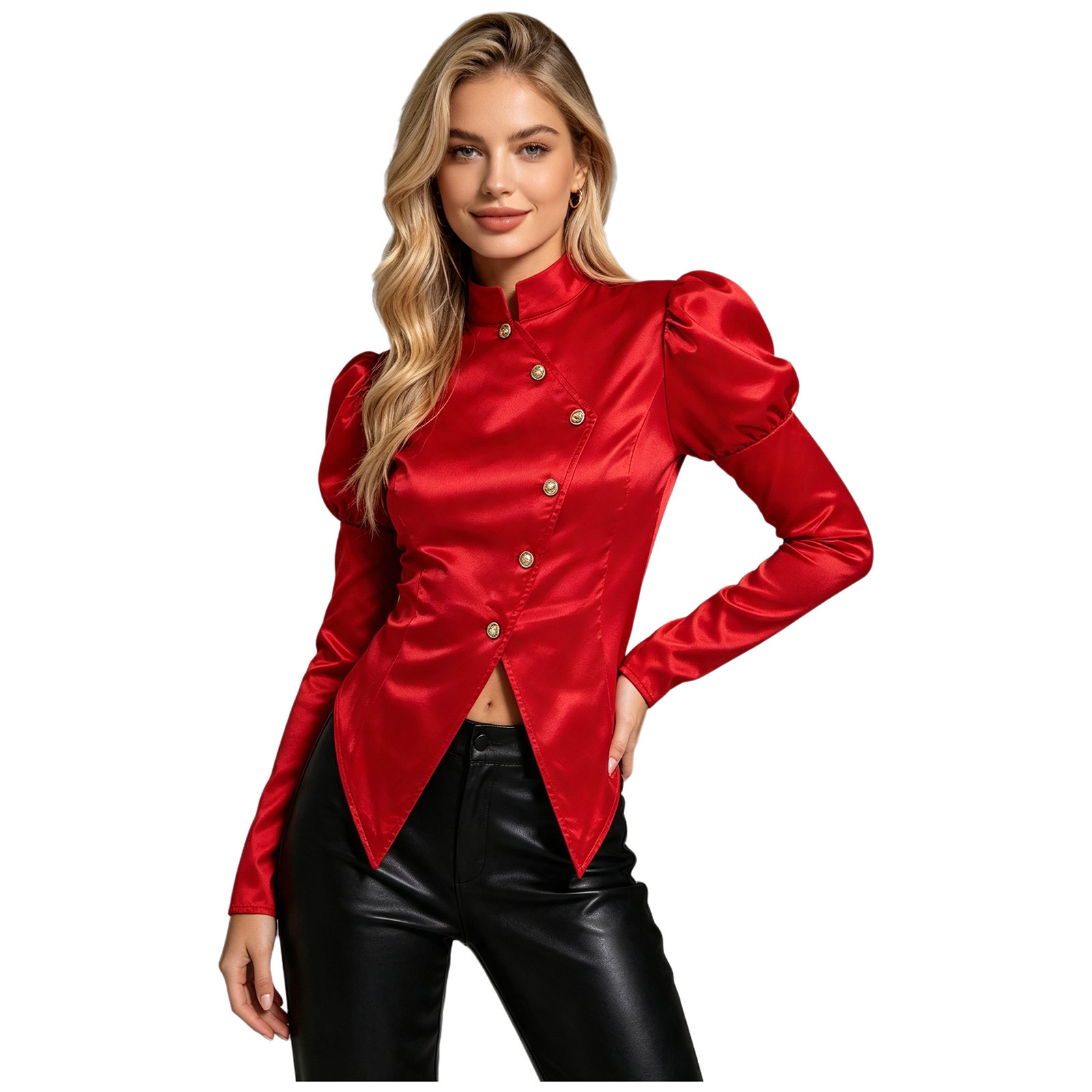 Women Victorian Tops Button Sa - Asymmetric Top Women ulasan dan harga