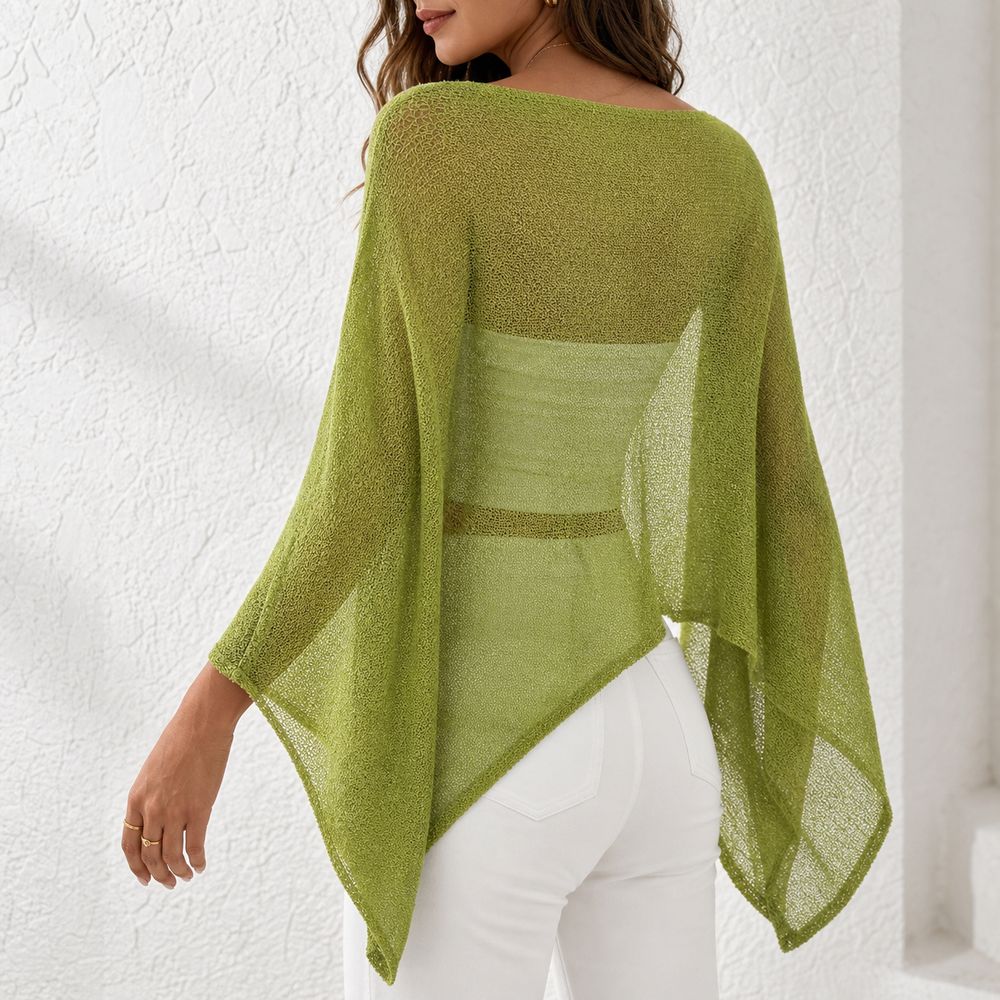 Stylish Off Shoulder Poncho To - Asymmetric Top Women ulasan dan harga