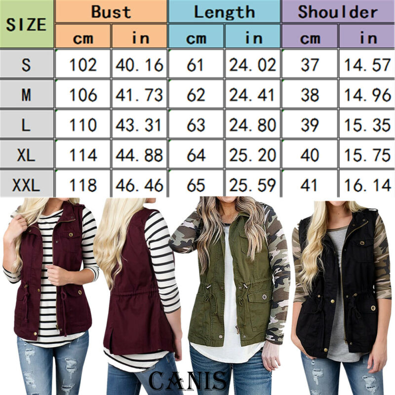Fashion Women Vest Olive Cargo - Women'S Fashion Utility Jacket ulasan dan harga