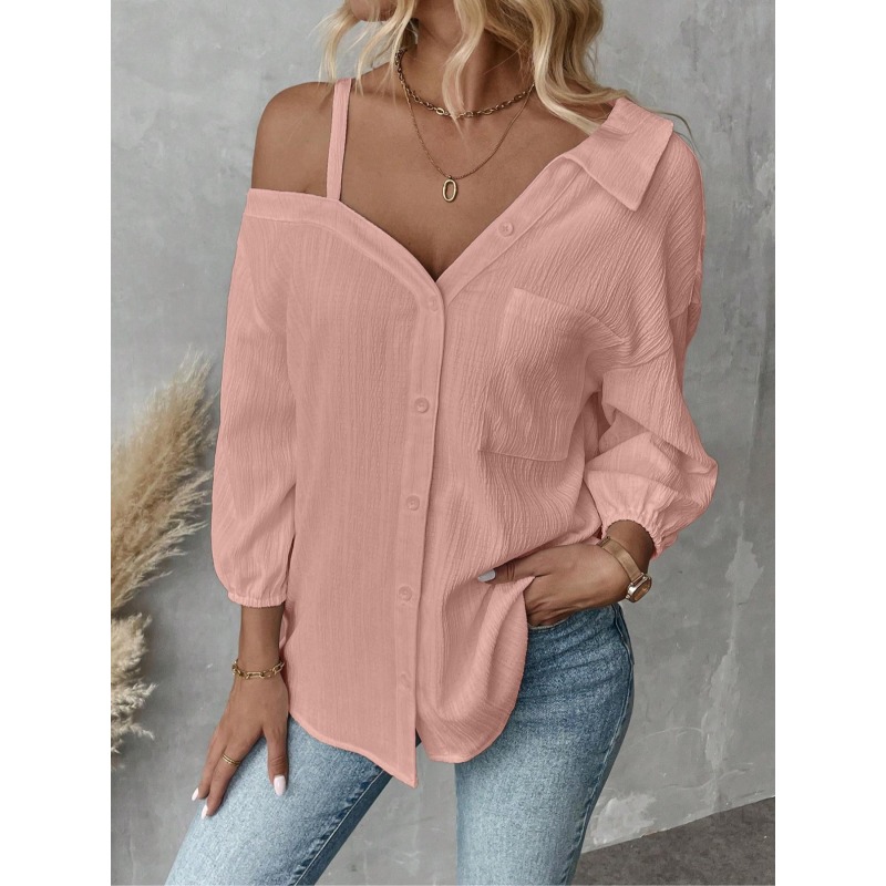 Plus Size1XL-5XL Women Blouses - Asymmetric Top Women ulasan dan harga