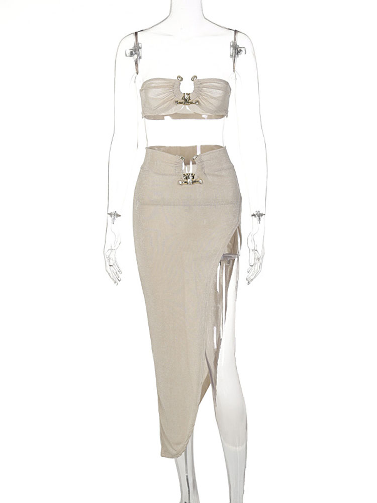 Elegant Sexy Bandeau Top with  - Asymmetric Top Women ulasan dan harga