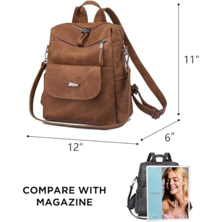 PU Leather Backpack Purse for  - Women Fashion Designer ulasan dan harga